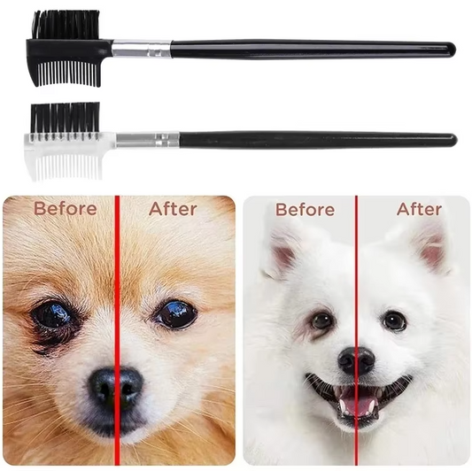 For Dogs and Cats Double-Sided Comb for Eyes and Tear Stains