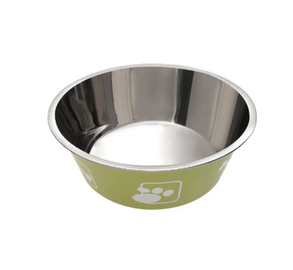 Stainless Steel Bowl with Grey Plastic Rim