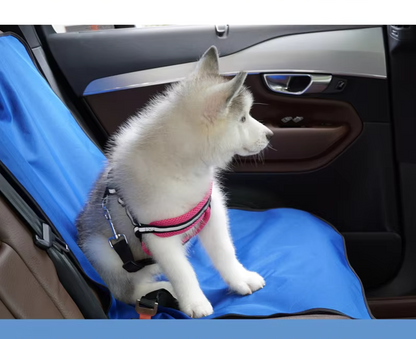 Waterproof Car Seat Cover for Dogs – Non-Slip Protective Mat with Seatbelt Attachment