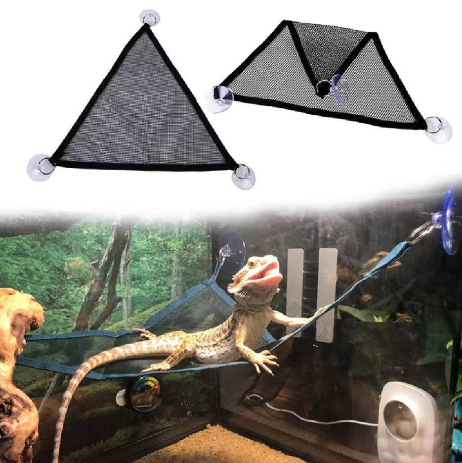 Reptile Hammock - Net Hammock with Suction Cups for Terrariums