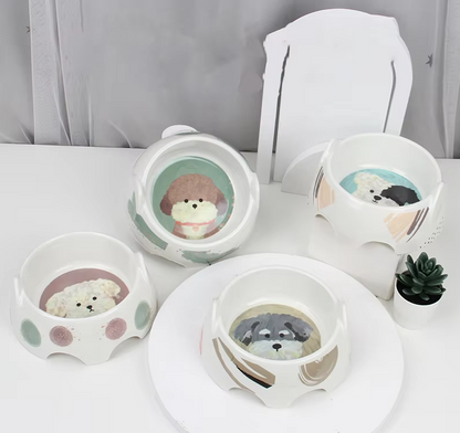 Ceramic Dog Bowl - Food and Water Bowl for Dogs