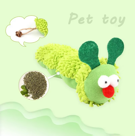 Caterpillar Cat Toy – Soft Plush with Catnip