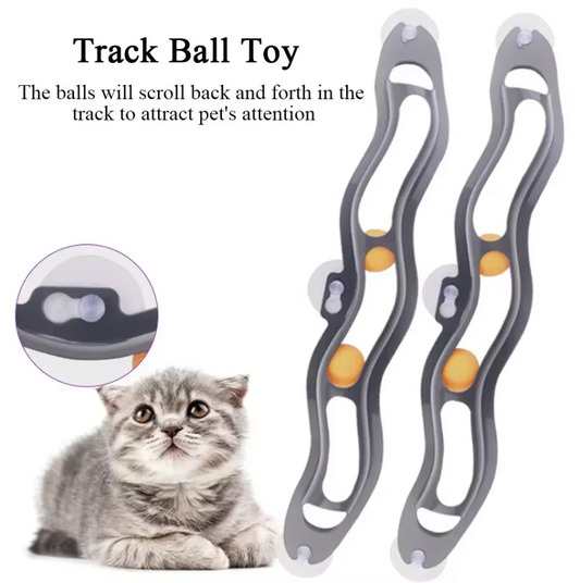 Window Marble Track - Exciting Toy for Cats