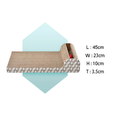 Cat Scratching Board with Toys - Scratching Mat for Cats to Sharpen Claws and Play