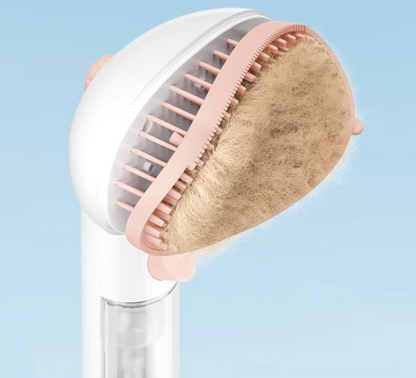 Dry Foam Brush for Pets with Built-In Cleaning Dispenser