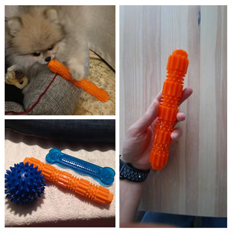 Dog Chew Toy - Durable Teething Stick with Treat Function and Dental Hygiene Effect