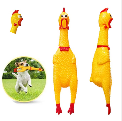 Squeaky Rubber Chicken - Fun Toy for Dogs