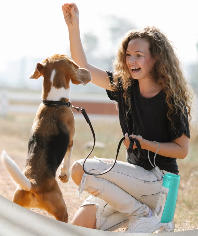 Portable Water Bottle for Dogs - Leak-Proof Travel Dispenser with Integrated Bowl