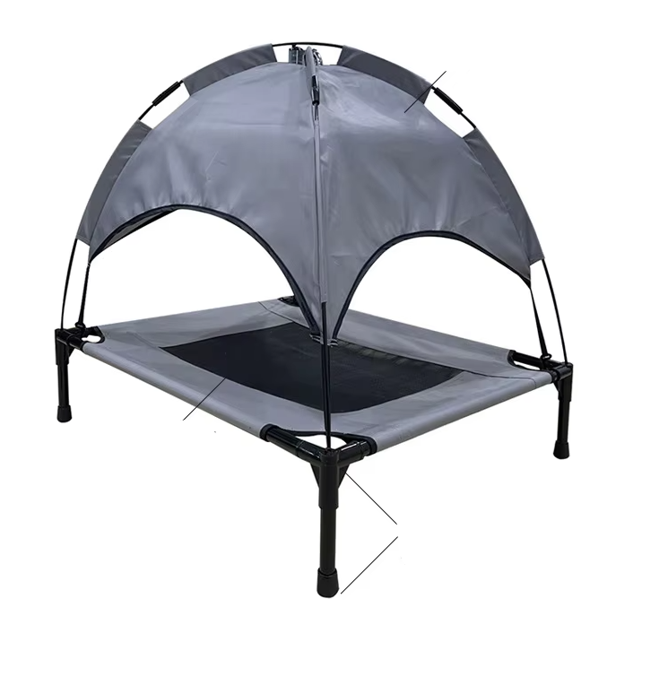 Elevated Dog Bed with Canopy – Breathable Outdoor Bed for Dogs