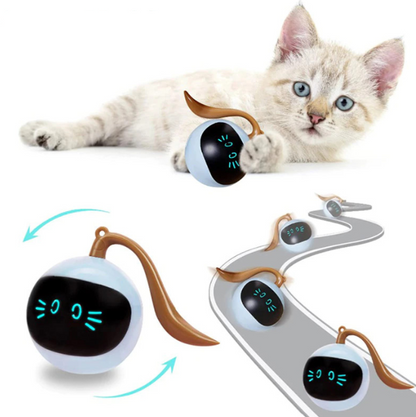 Interactive Cat Toy with LED Lights - Ball-Shaped Toy for Cats