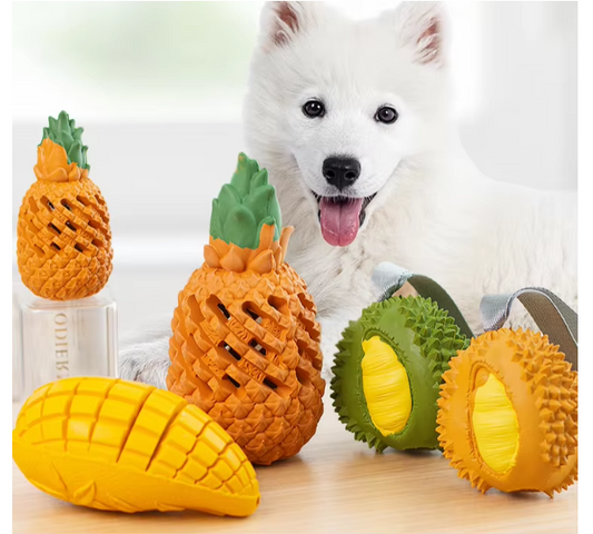 Rubber Fruit Dog Toy