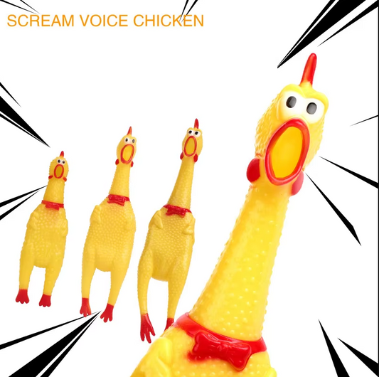 Squeaky Rubber Chicken - Fun Toy for Dogs