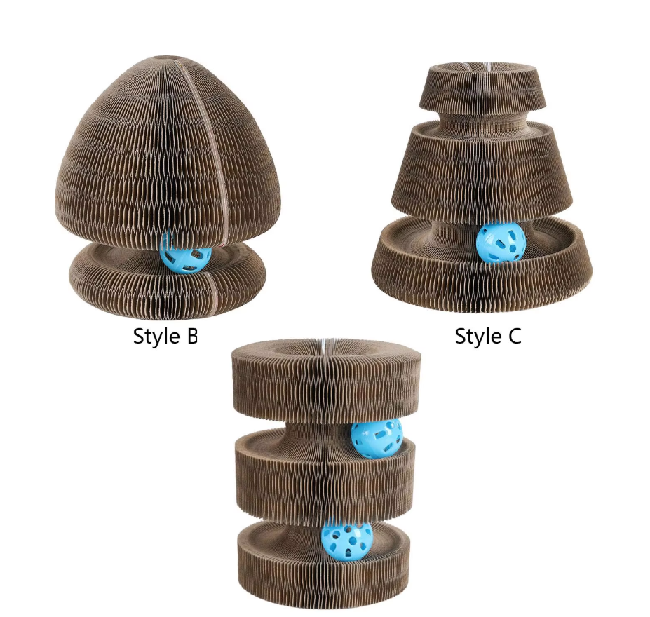 Cat Scratching Toys - With Interactive Ball for Fun Scratching in Different Styles