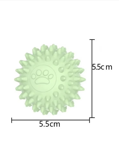 Spiky Ball Dog Toy – Soft Rubber Chew Ball for Dental Hygiene