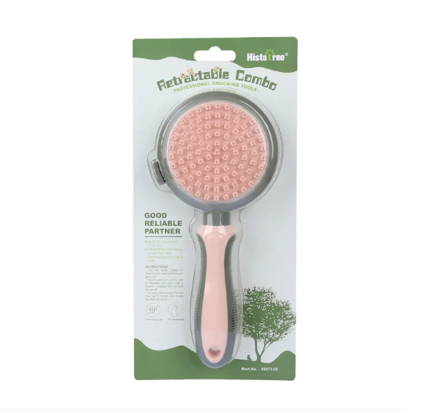 Cat Grooming Brush for Coat Care – Double-Sided Brush Head for Detangling