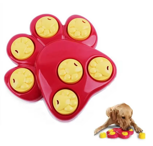 Dog Toy Feeding Station with Paw Print Design – Interactive Toy for Dogs for Mental Stimulation