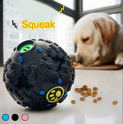 Interactive Squeaky Ball for Dogs – Durable Toy with Treat-Dispensing Function