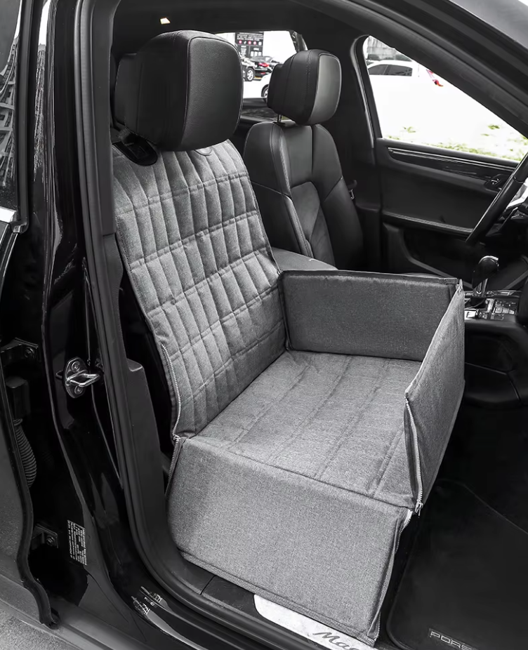 Waterproof Dog Car Seat - Non-Slip Protection Mat with Elevated Edge and Safety Belt