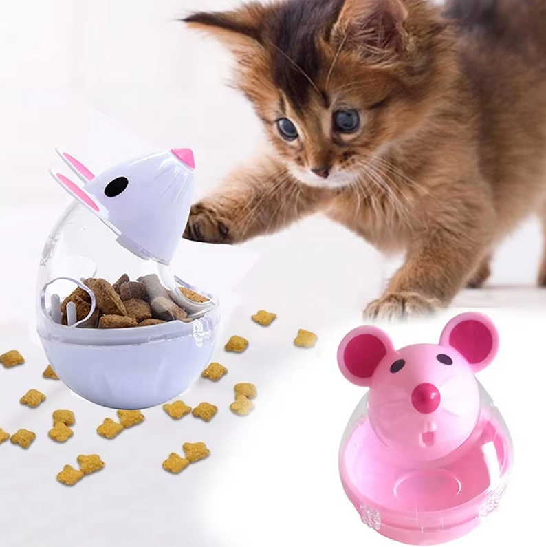 Cat Toys Food Dispenser - Interactive Mouse with Treat Distribution
