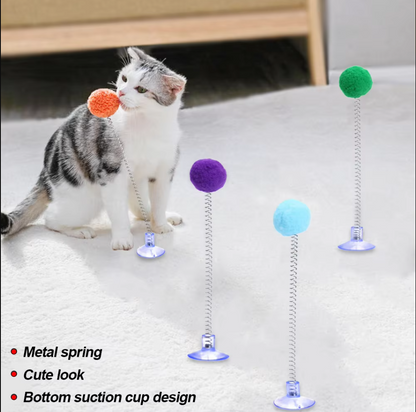 Feather Suction Ball - Interactive Cat Toy