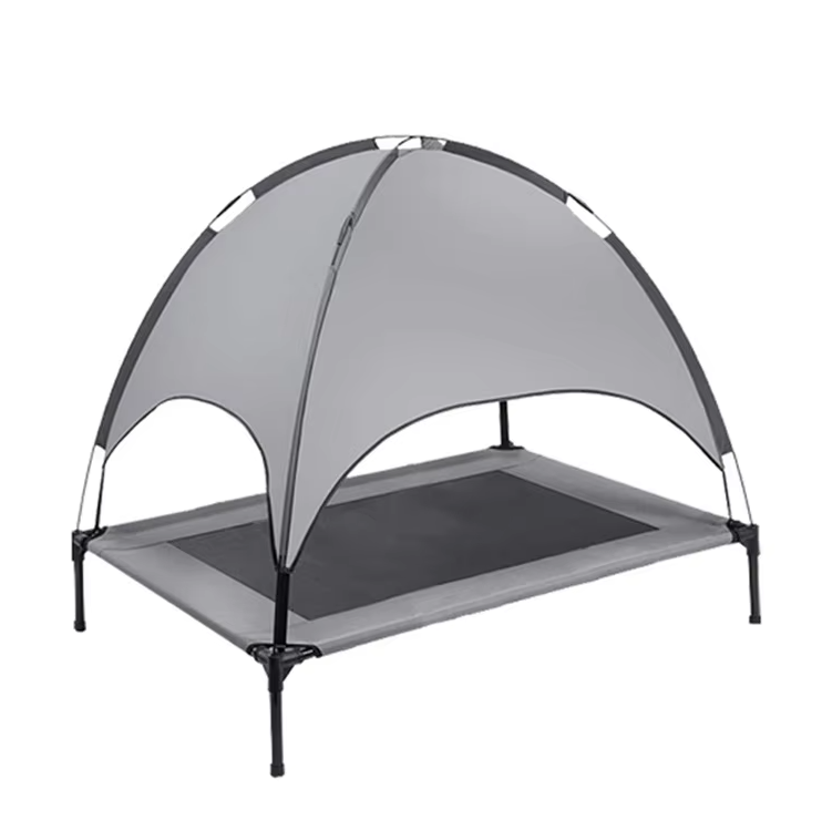Elevated Dog Bed with Canopy – Breathable Outdoor Bed for Dogs
