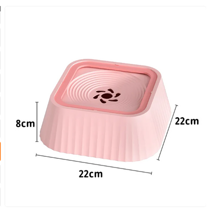 Anti-Spill Pet Bowl with Floating Water Plate to Prevent a Wet Muzzle