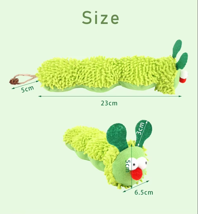 Caterpillar Cat Toy – Soft Plush with Catnip