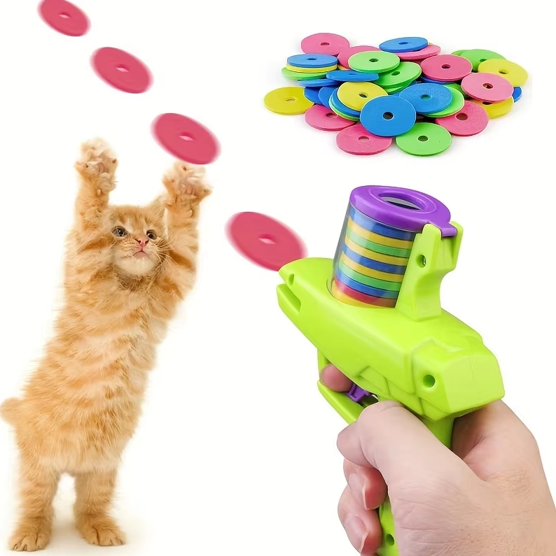 Disk Gun - Interactive Toy for Cats