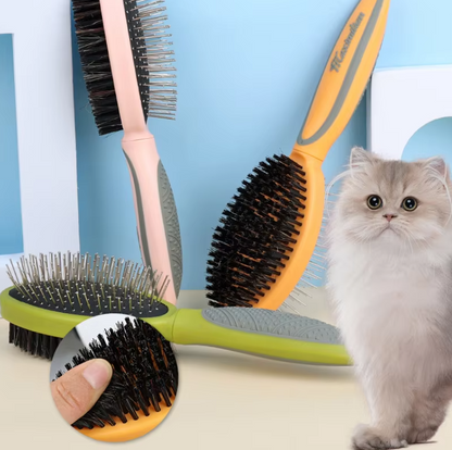Double-Sided Pet Brush – Gentle and Effective Coat Care for Dogs and Cats