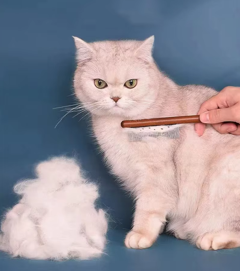 High-Quality Wooden Flea Comb - Gentle Coat Care for Cats and Dogs
