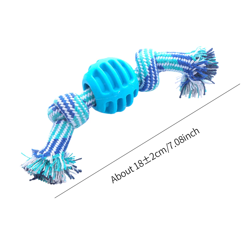 Dog Toys Chew Rope - Sturdy Rope with Teething Ball for Play and Dental Hygiene Fun