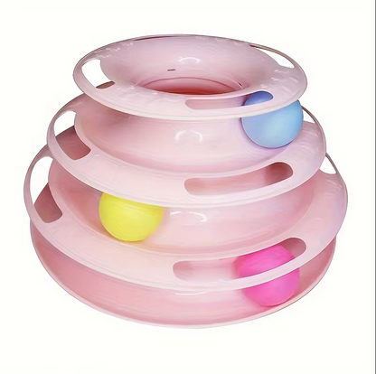 3-Level Cat Toy with Balls - Play Tower