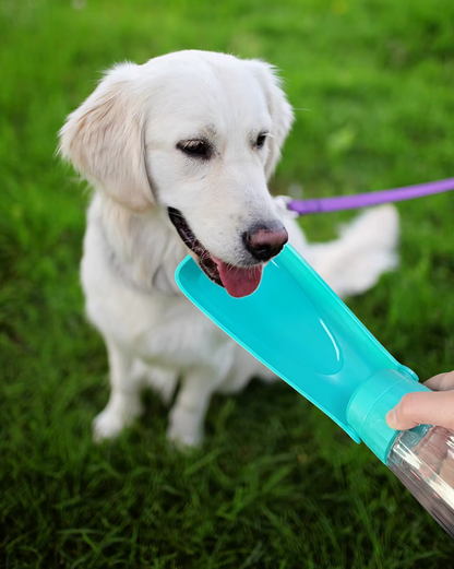 Portable Water Bottle for Dogs - Leak-Proof Travel Dispenser with Integrated Bowl