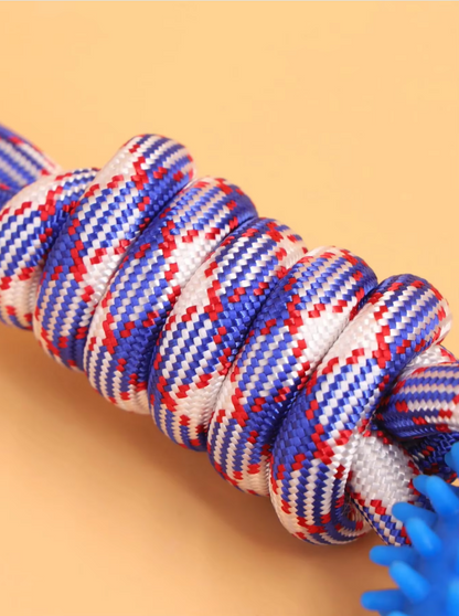 Durable Dog Toy with Teething Ring – Chew and Tug Rope Toy for Interactive Fun
