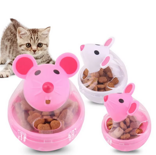 Cat Toys Food Dispenser - Interactive Mouse with Treat Distribution