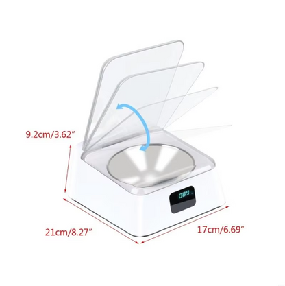 Automatic Cat Food Dispenser with Digital Display and Lid