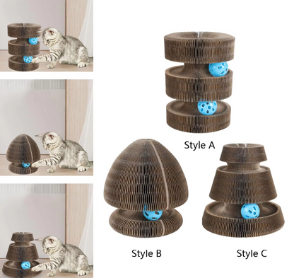 Cat Scratching Toys - With Interactive Ball for Fun Scratching in Different Styles