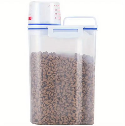 Pet Food Dispenser with Graduated Cup