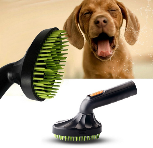 Pet Hair Brush for Vacuum with Silicone Bristles and Ergonomic Handle