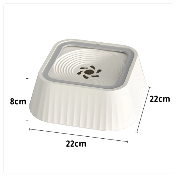 Anti-Spill Pet Bowl with Floating Water Plate to Prevent a Wet Muzzle