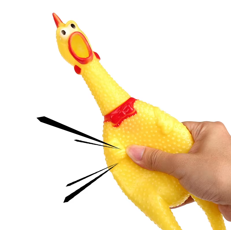 Squeaky Rubber Chicken - Fun Toy for Dogs