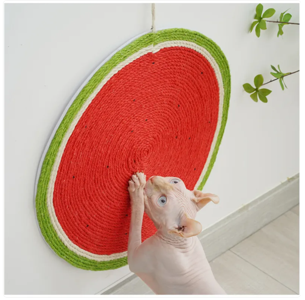 Cat Scratching Material in Fruit Shape - Watermelon and Carrot Design