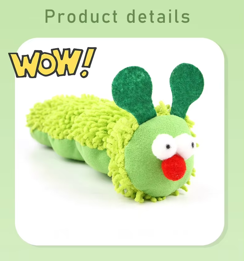 Caterpillar Cat Toy – Soft Plush with Catnip