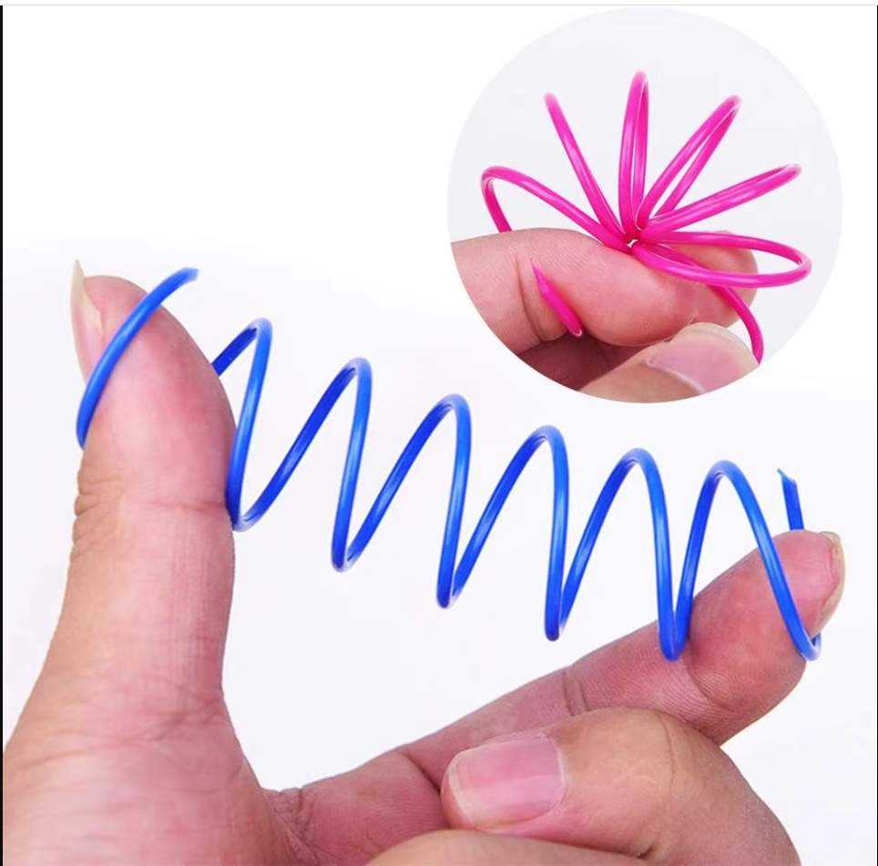 Multicolored Spiral Springs - Interactive Fun for Cats
