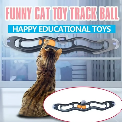 Window Marble Track - Exciting Toy for Cats