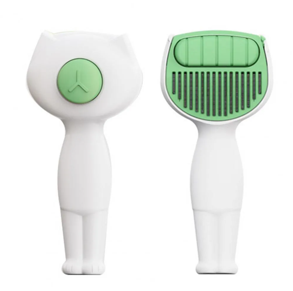 Self-Cleaning Pet Grooming Brush with Hair Removal