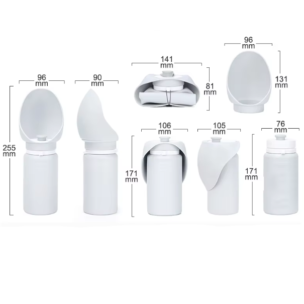 Travel Water Bottle with Collapsible Bowl
