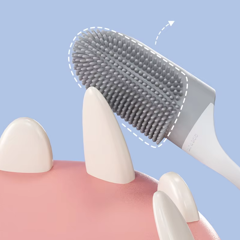 Toothbrush - Soft TPR Brush for Deep Oral Hygiene and Tongue Cleaning