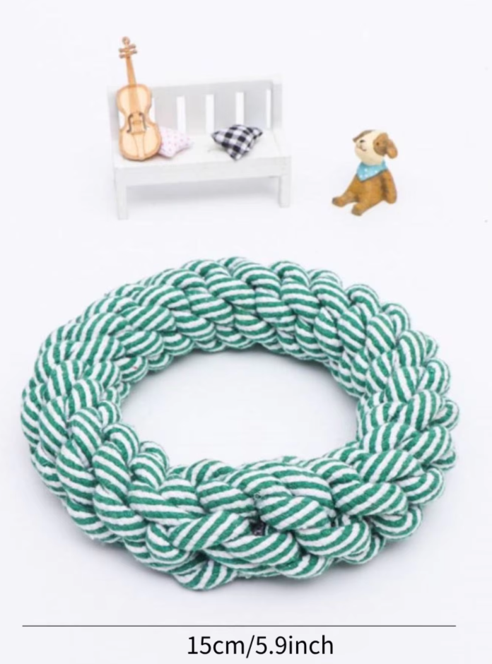 Durable Chew Ring for Dogs - Natural Rope Toy for Healthy Gums