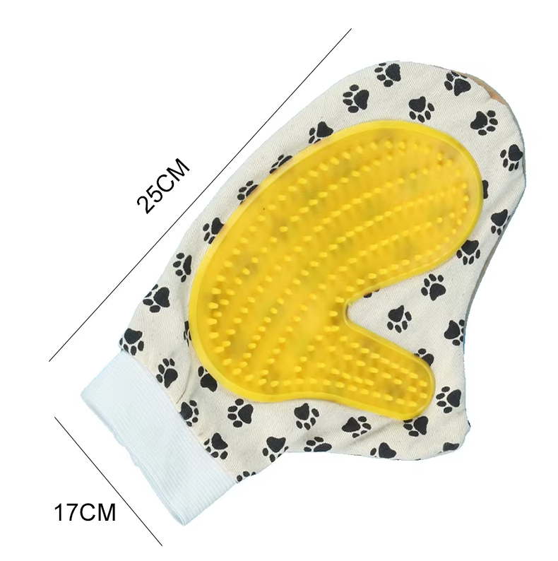 Pet Grooming Glove for Dogs and Cats - Soft Bristle Massage Glove